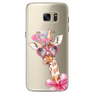 Plastové pouzdro iSaprio - Lady Giraffe - Samsung Galaxy S7