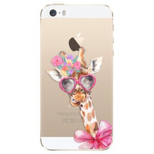 Odolné silikonové pouzdro iSaprio - Lady Giraffe - iPhone 5/5S/SE