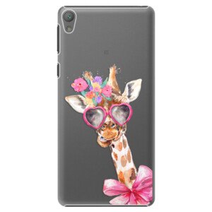 Plastové pouzdro iSaprio - Lady Giraffe - Sony Xperia E5