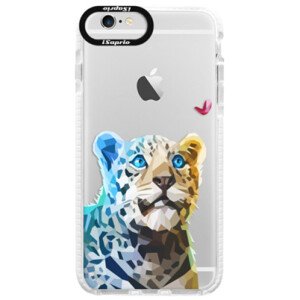 Silikonové pouzdro Bumper iSaprio - Leopard With Butterfly - iPhone 6/6S