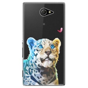 Plastové pouzdro iSaprio - Leopard With Butterfly - Sony Xperia M2