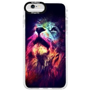 Silikonové pouzdro Bumper iSaprio - Lion in Colors - iPhone 6/6S