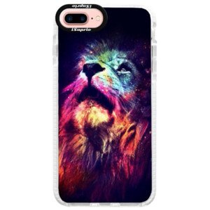 Silikonové pouzdro Bumper iSaprio - Lion in Colors - iPhone 7 Plus