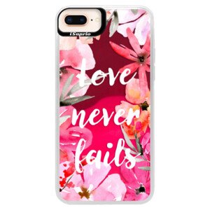 Neonové pouzdro Pink iSaprio - Love Never Fails - iPhone 8 Plus