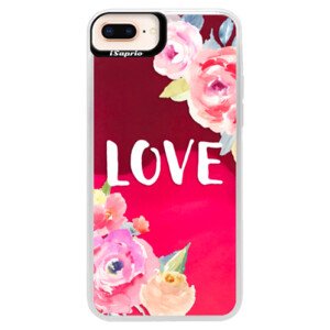 Neonové pouzdro Pink iSaprio - Love - iPhone 8 Plus