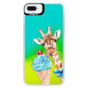Neonové pouzdro Blue iSaprio - Love Ice-Cream - iPhone 8 Plus