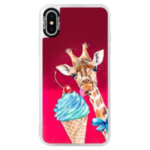 Neonové pouzdro Pink iSaprio - Love Ice-Cream - iPhone X