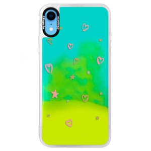 Neonové pouzdro Blue iSaprio - Lovely Pattern - iPhone XR