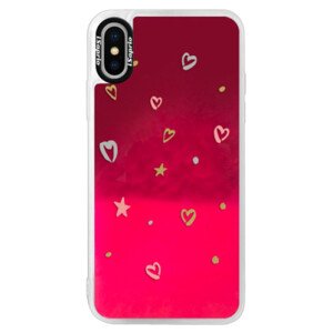 Neonové pouzdro Pink iSaprio - Lovely Pattern - iPhone X