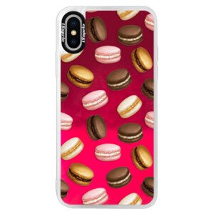 Neonové pouzdro Pink iSaprio - Macaron Pattern - iPhone X