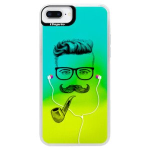 Neonové pouzdro Blue iSaprio - Man With Headphones 01 - iPhone 8 Plus