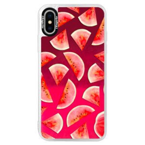 Neonové pouzdro Pink iSaprio - Melon Pattern 02 - iPhone X
