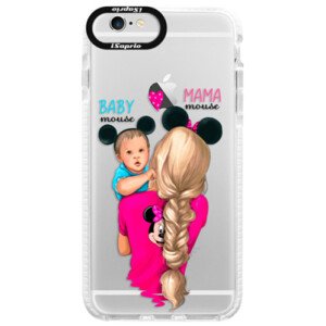 Silikonové pouzdro Bumper iSaprio - Mama Mouse Blonde and Boy - iPhone 6/6S