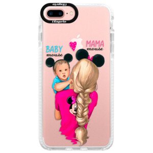 Silikonové pouzdro Bumper iSaprio - Mama Mouse Blonde and Boy - iPhone 7 Plus