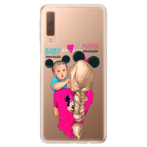 Odolné silikonové pouzdro iSaprio - Mama Mouse Blonde and Boy - Samsung Galaxy A7 (2018)