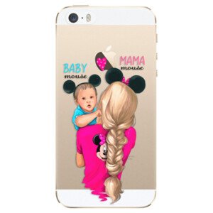 Odolné silikonové pouzdro iSaprio - Mama Mouse Blonde and Boy - iPhone 5/5S/SE