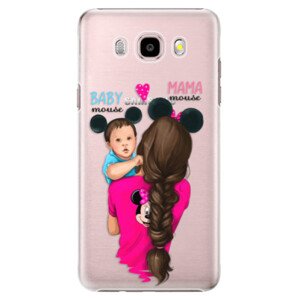 Plastové pouzdro iSaprio - Mama Mouse Brunette and Boy - Samsung Galaxy J5 2016