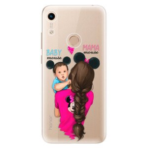 Odolné silikonové pouzdro iSaprio - Mama Mouse Brunette and Boy - Huawei Honor 8A