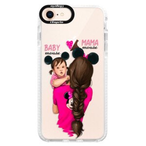 Silikonové pouzdro Bumper iSaprio - Mama Mouse Brunette and Girl - iPhone 8