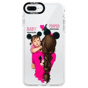 Silikonové pouzdro Bumper iSaprio - Mama Mouse Brunette and Girl - iPhone 8 Plus
