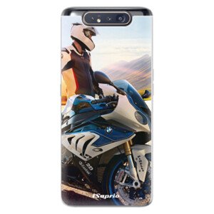 Odolné silikonové pouzdro iSaprio - Motorcycle 10 - Samsung Galaxy A80