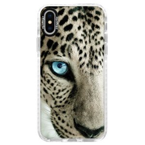 Silikonové pouzdro Bumper iSaprio - White Panther - iPhone X