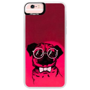 Neonové pouzdro Pink iSaprio - The Pug - iPhone 6 Plus/6S Plus