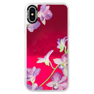 Neonové pouzdro Pink iSaprio - Purple Orchid - iPhone X