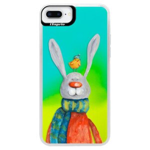 Neonové pouzdro Blue iSaprio - Rabbit And Bird - iPhone 8 Plus