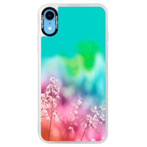 Neonové pouzdro Blue iSaprio - Rainbow Grass - iPhone XR
