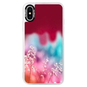 Neonové pouzdro Pink iSaprio - Rainbow Grass - iPhone X