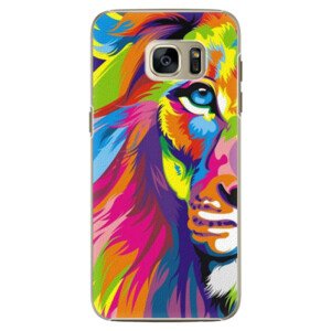 Plastové pouzdro iSaprio - Rainbow Lion - Samsung Galaxy S7 Edge