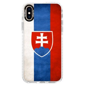 Silikonové pouzdro Bumper iSaprio - Slovakia Flag - iPhone XS