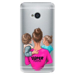 Plastové pouzdro iSaprio - Super Mama - Boy and Girl - HTC One M7