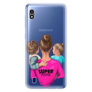 Odolné silikonové pouzdro iSaprio - Super Mama - Boy and Girl - Samsung Galaxy A10