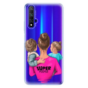 Odolné silikonové pouzdro iSaprio - Super Mama - Boy and Girl - Huawei Honor 20