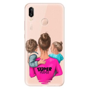 Odolné silikonové pouzdro iSaprio - Super Mama - Boy and Girl - Huawei P20 Lite