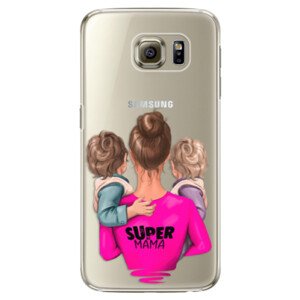 Plastové pouzdro iSaprio - Super Mama - Two Boys - Samsung Galaxy S6 Edge Plus