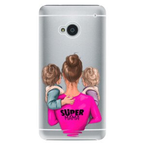 Plastové pouzdro iSaprio - Super Mama - Two Boys - HTC One M7