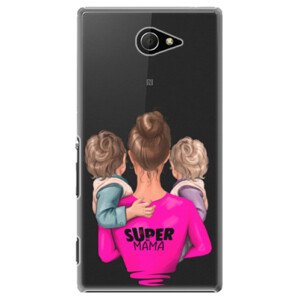 Plastové pouzdro iSaprio - Super Mama - Two Boys - Sony Xperia M2