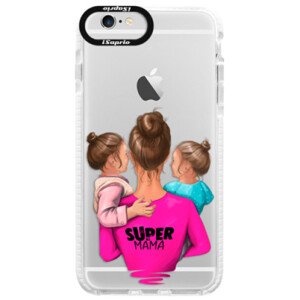 Silikonové pouzdro Bumper iSaprio - Super Mama - Two Girls - iPhone 6/6S