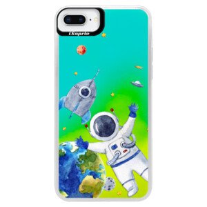 Neonové pouzdro Blue iSaprio - Space 05 - iPhone 8 Plus