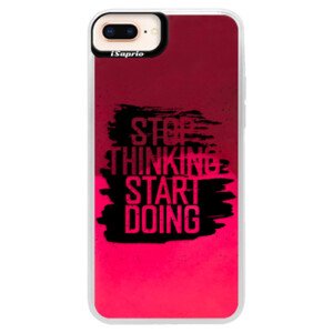 Neonové pouzdro Pink iSaprio - Start Doing - black - iPhone 8 Plus