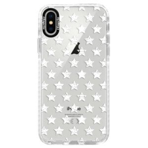 Silikonové pouzdro Bumper iSaprio - Stars Pattern - white - iPhone X