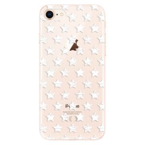 Odolné silikonové pouzdro iSaprio - Stars Pattern - white - iPhone 8
