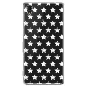 Plastové pouzdro iSaprio - Stars Pattern - white - Sony Xperia M4