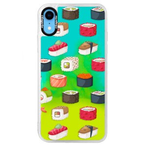 Neonové pouzdro Blue iSaprio - Sushi Pattern - iPhone XR