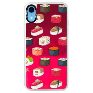 Neonové pouzdro Pink iSaprio - Sushi Pattern - iPhone XR