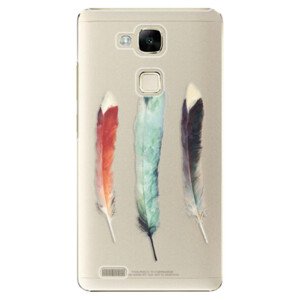 Plastové pouzdro iSaprio - Three Feathers - Huawei Ascend Mate7