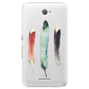 Plastové pouzdro iSaprio - Three Feathers - Sony Xperia E4